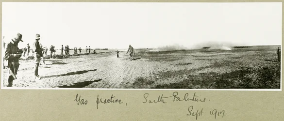 Exercice de gaz, Palestine du Sud, septembre 1917